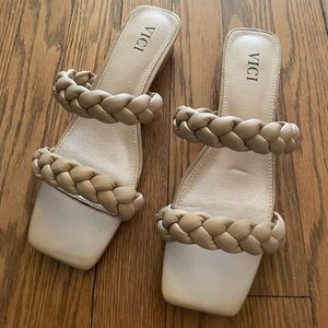 Vici tan braided sandals
